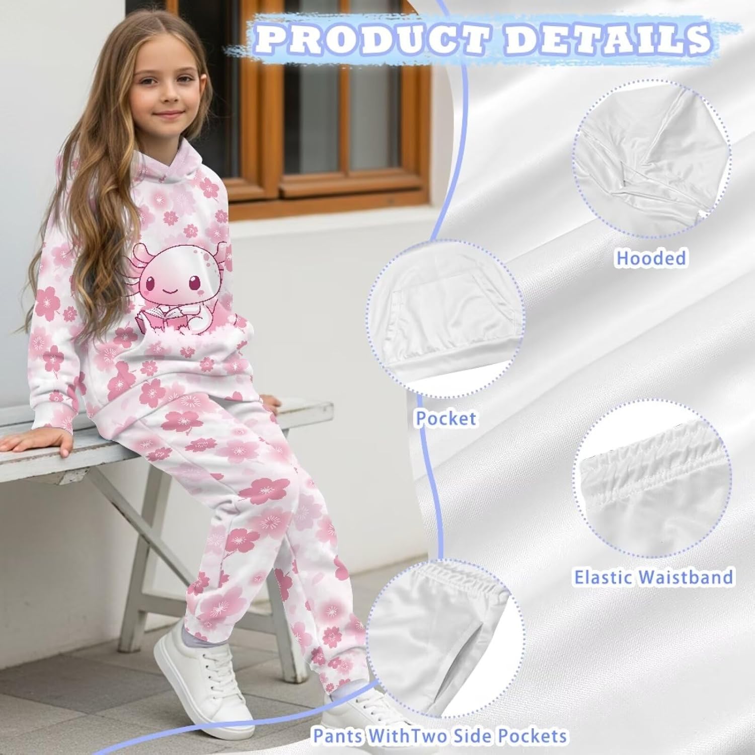 Pensura 2-Piece Jogger Set – Lightweight Pullover Sweatshirt and Sweatpants Outfit