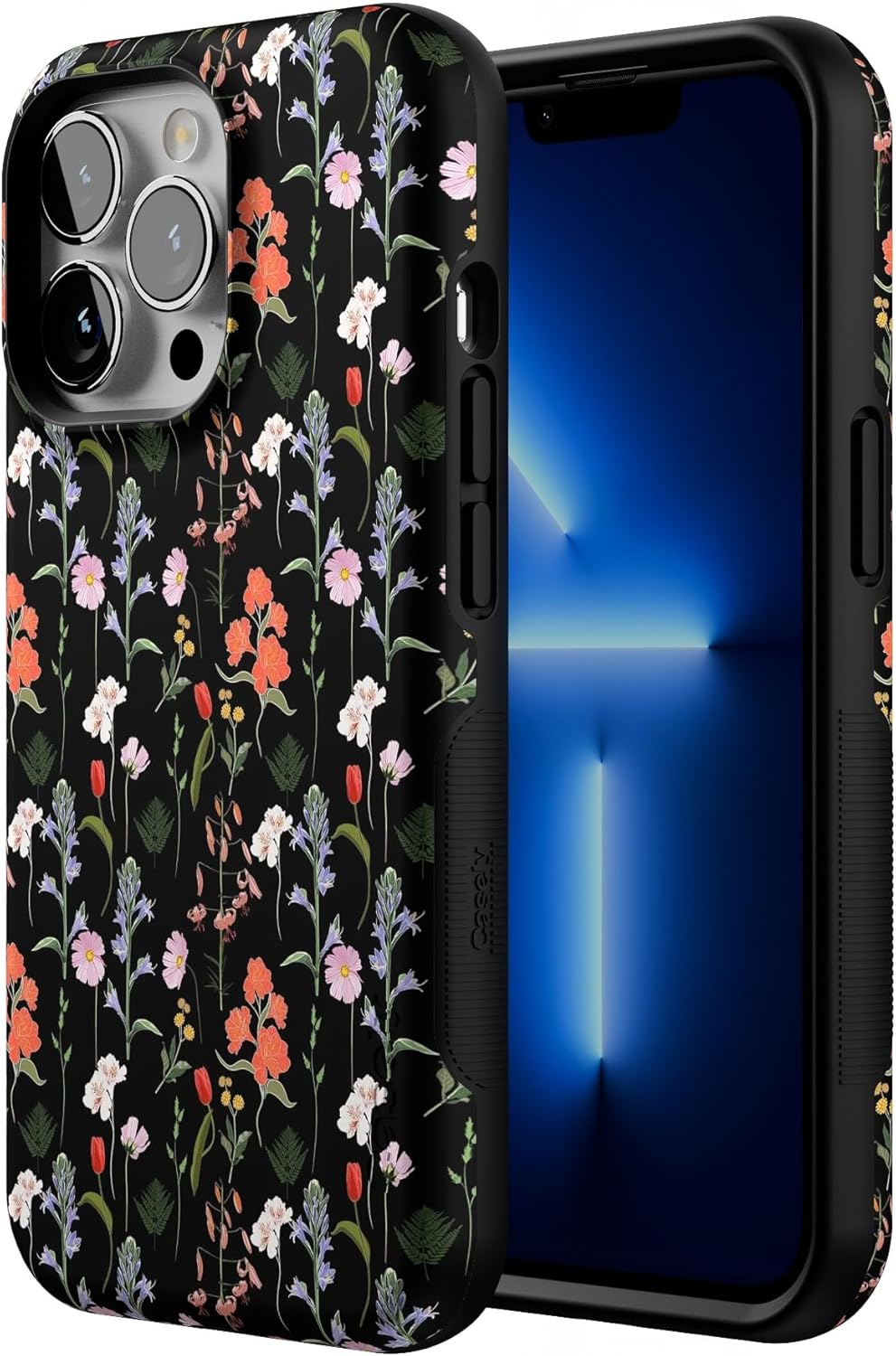 Casely iPhone 13 Pro Case | Secret Garden | Mixed Floral | Bold Protective Design | Compatible with MagSafe