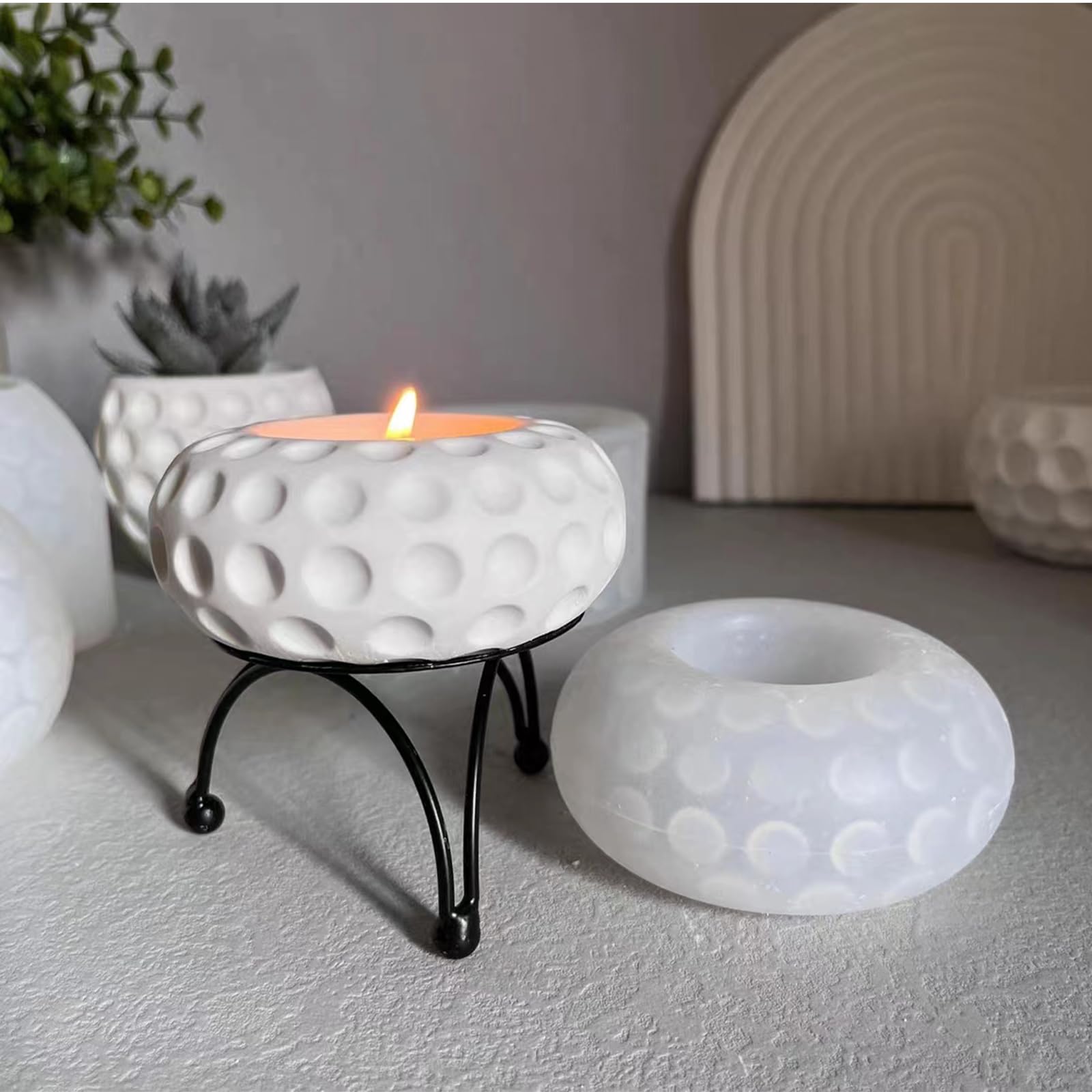 4 Stampi Silicone Per Vasi DIY - Per Resina, Candele E Piante Grasse