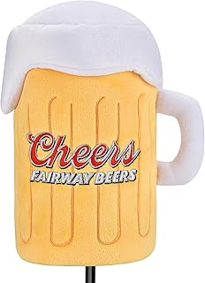 Shanker Golf - Funny Golf Headcover - Cheers Beer Glass 3-Wood Cover - Funny Golf Gift - Soft Velour Lining