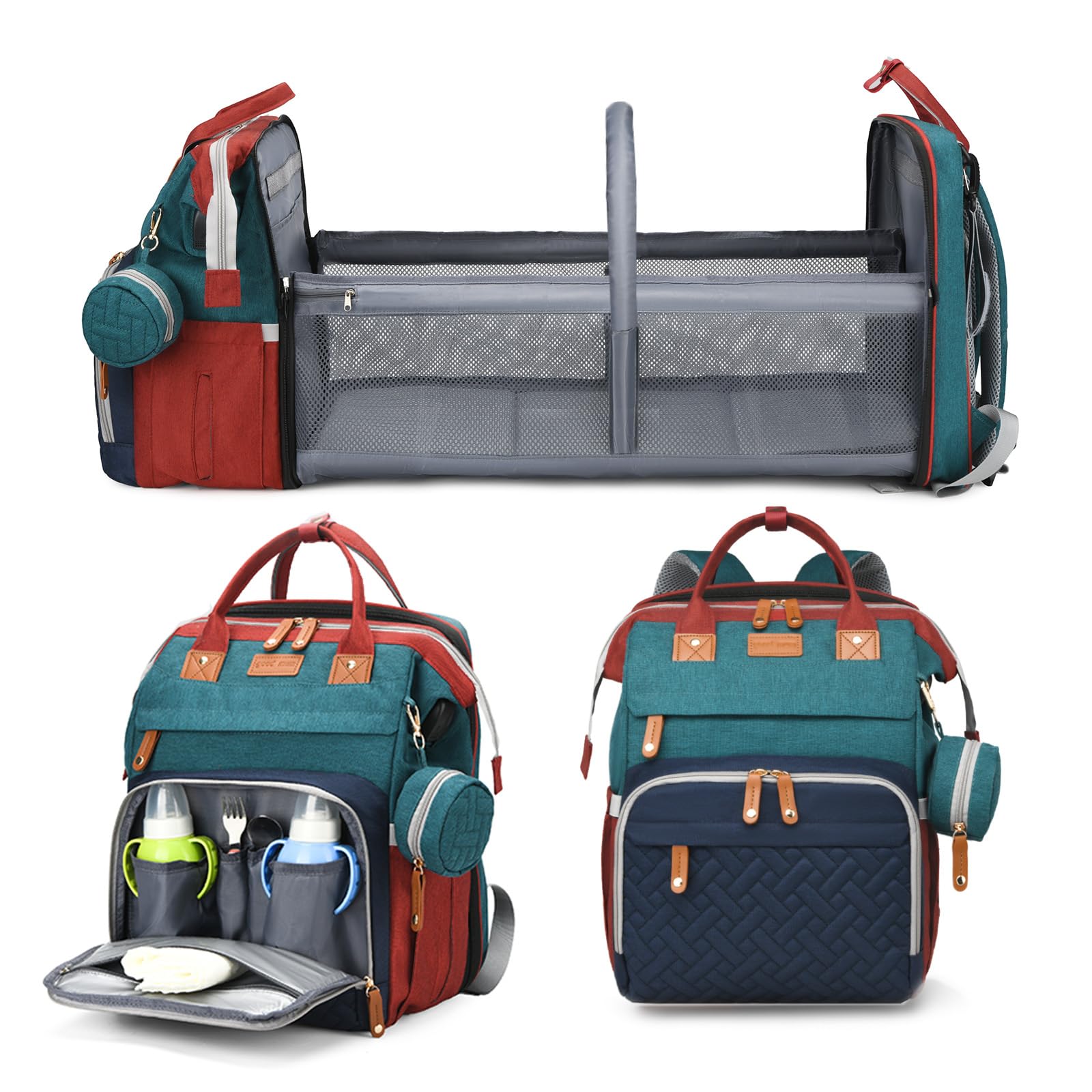 Jeryswet Baby Diaper Bag with Changing Station