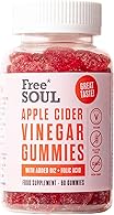 Apple Cider Vinegar Gummies with The Mother 1000mg Enhanced with Vitamin B12 & Folic Acid | 60 High Strength ACV Vegan Capsules with Pomegranate & Beetroot Powder | Natural Ingredients | Free Soul