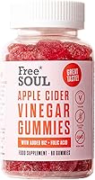 Apple Cider Vinegar Gummies with The Mother 1000mg Enhanced with Vitamin B12 & Folic Acid | 60 High Strength ACV Vegan...