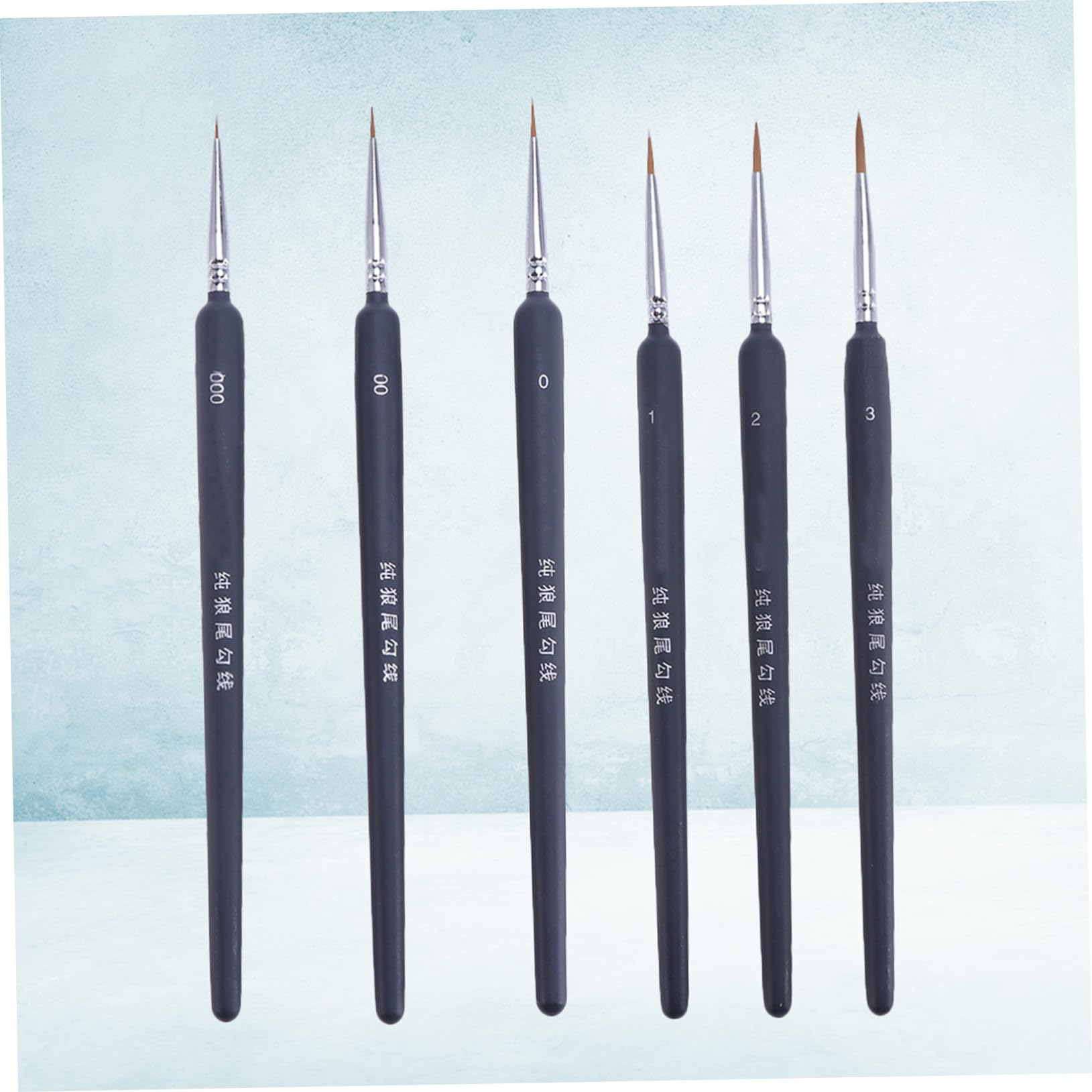 Gadpiparty Set de 6 Pinceles de Acuarela de Plástico Ligeros para Profesionales y Niños, Ideales para Pintura al Óleo y Dibujo Lineal en Detalle