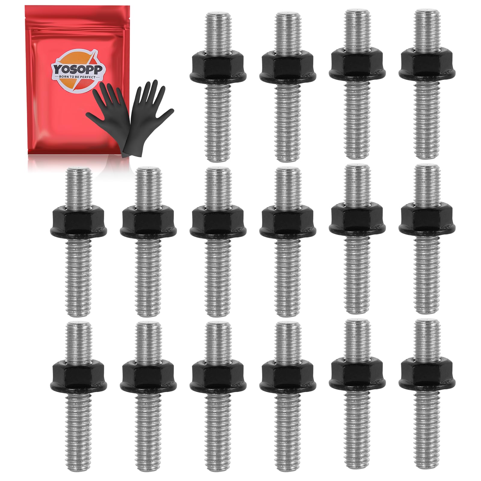 Stainless Steel Exhaust Bolt Kit for 1984-2018 Harley Big Twin Sportster XL with Flange Nut, OEM Part Number 16715-83 1671583 (16)