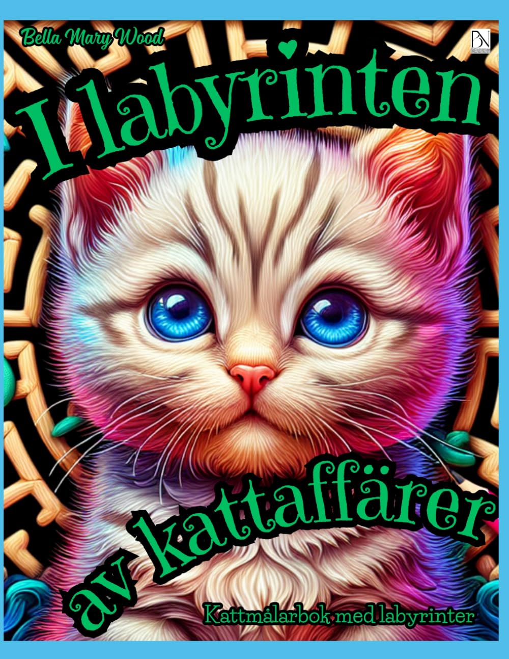 I labyrinten av kattaffärer Kattmålarbok med labyrinter: labyrinter bok för barn