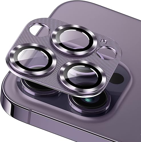Potok Protector de lente de cámara para iPhone 14 Pro 14 Pro Max cubierta de aleación de metal con protector de pantalla de vidrio templado