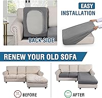 Vista 521 de H.VERSAILTEX 2025 New Sectional Couch Covers 8 Pieces Stretch Sofa Covers for Sectional Sofa Set Separate L Shaped Couch Cover for Both Left/Right