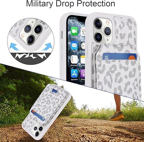 Miniatura 6 de Funda para iPhone 11 Pro con tarjetero de crédito, para iPhone 11 Pro, funda de cuero para mujer, compatible con mag Safe Wallet desmontable 2 en 1