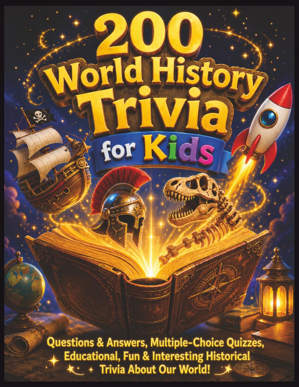 200 World History Trivia for Kids: Fun Questions & Answers, Multiple-Choice Quizzes, Educational, Fun & Interesting Historical Trivia About Our World!
