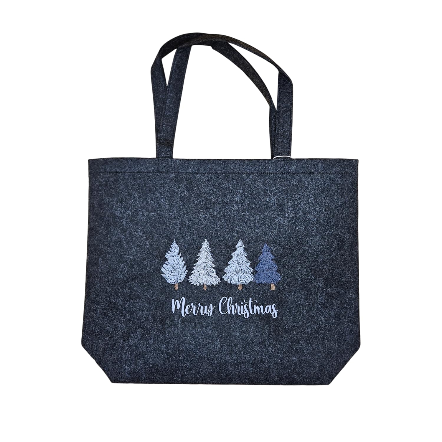 Filztasche Felt-Shopper groß bestickt mit Hirsch-Motiv, 49x39x13,5 cm