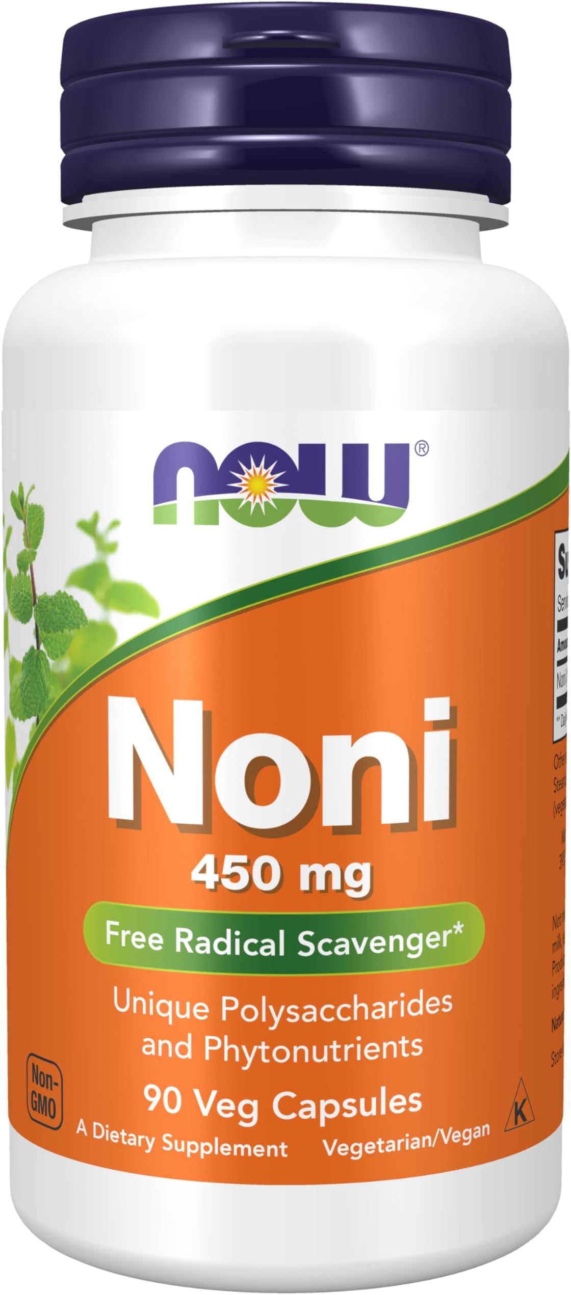 Supplements, Noni (Morinda citrifolia) 450 mg, Free Radical Scavenger*, 90 Veg Capsules