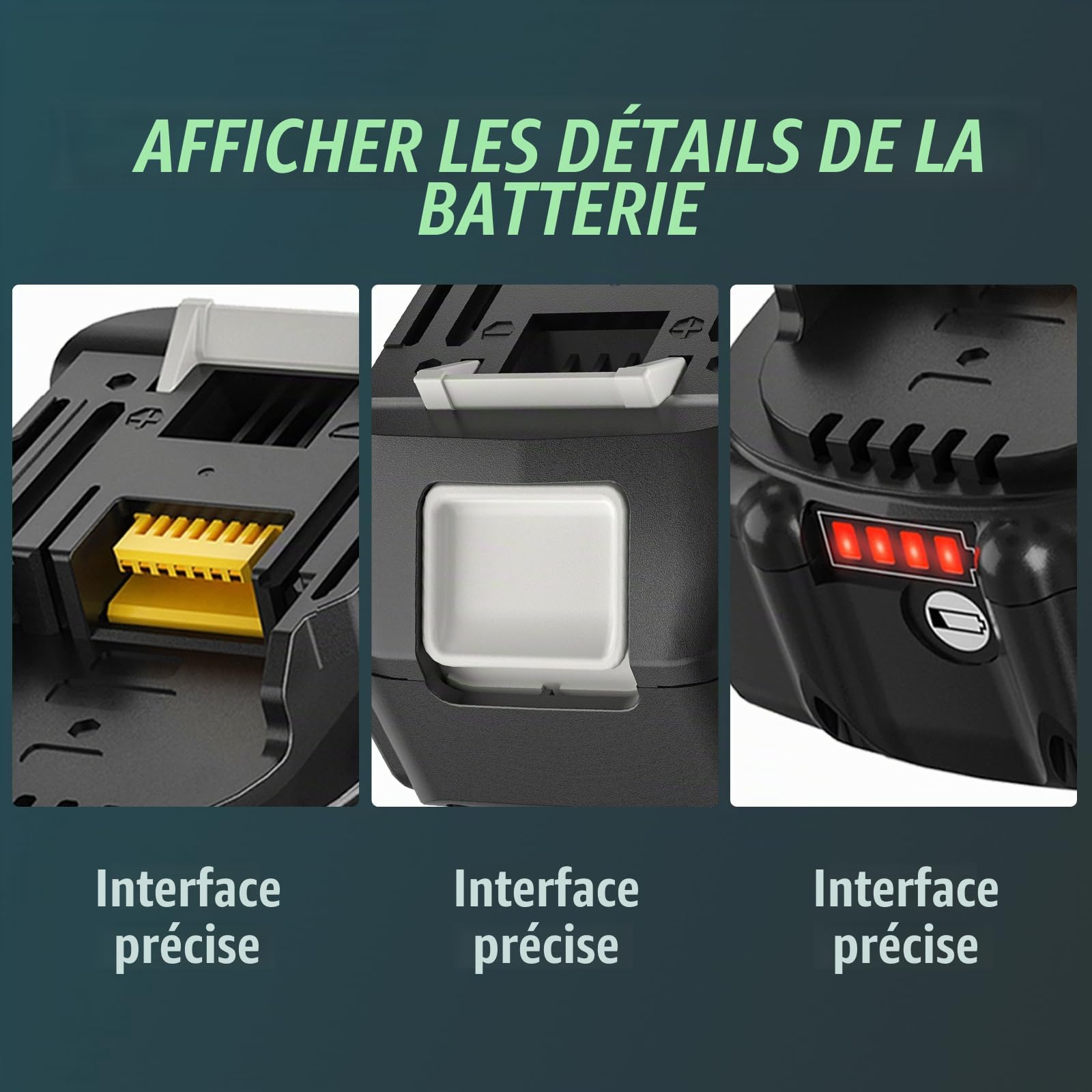 2 x 10000mAh/10,0 Ah Compatible pour Makita Batteries 18V