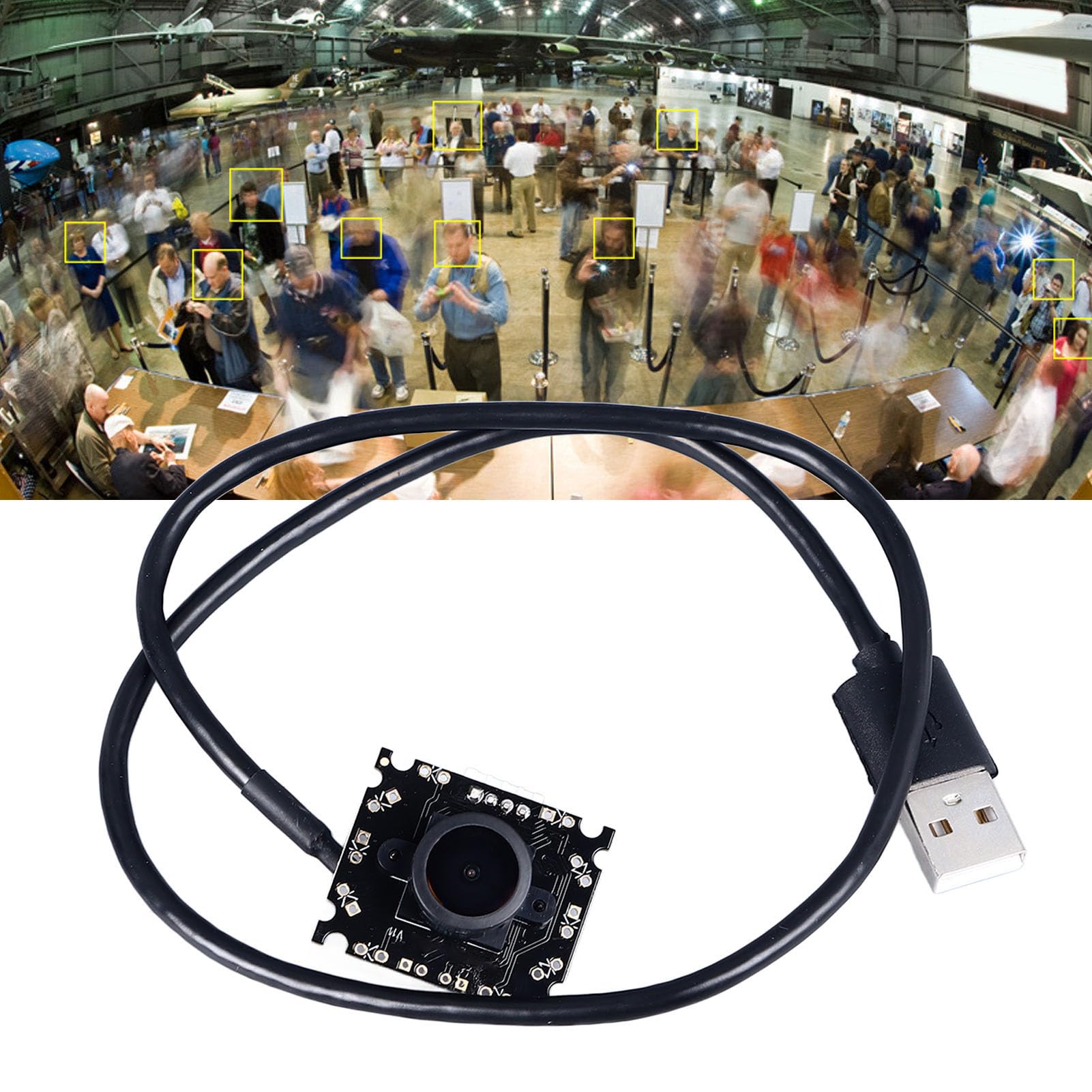 Messa a Fuoco Manuale Modulo Fotocamera USB Modulo Webcam Fotocamera da 0,3 MP Grandangolo da 160 ° con Distorsione Scheda Fotocamera Cablata USB