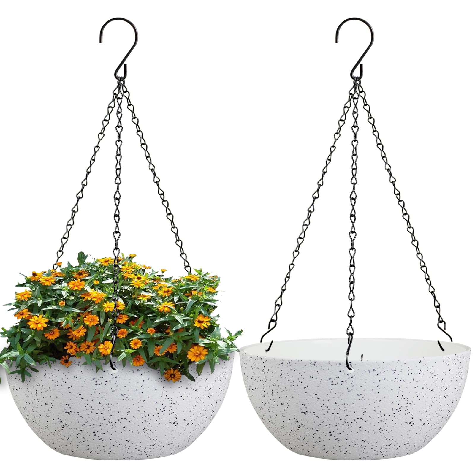 DEAYOU Lot De 2 Pots De Fleurs Suspendus En Résine Pour