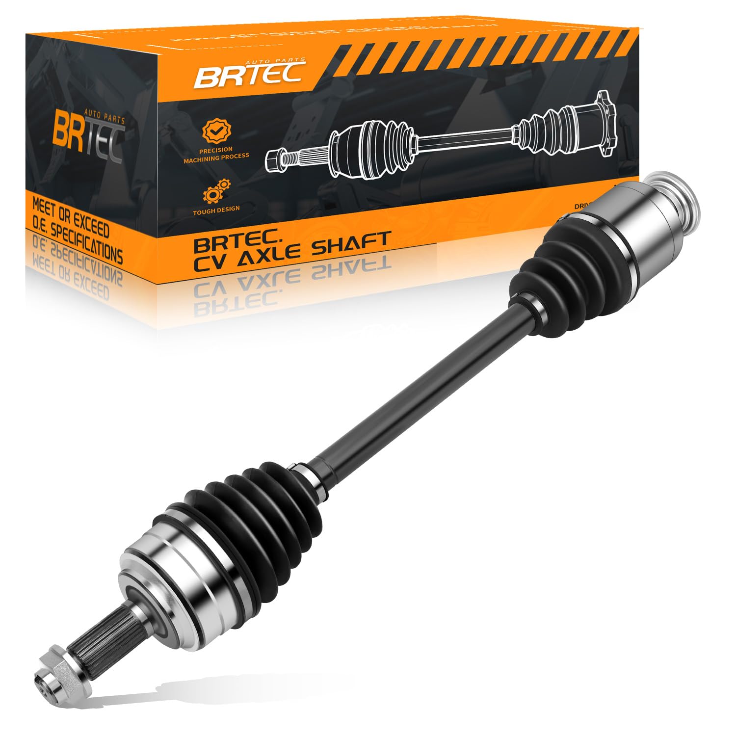 BRTEC Front CV Axle Shaft Assembly Compatible for Honda Odyssey 2005-2010, Ridgeline 2006-2014 - V6 3.5L Passenger Side, 66-4225