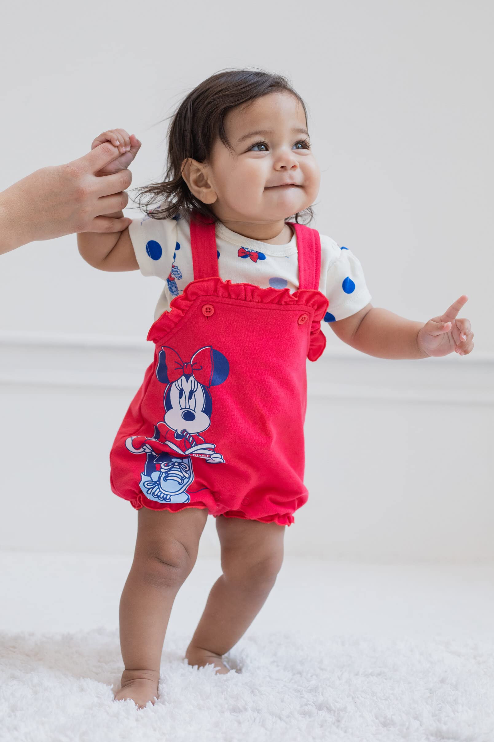 Disney Minnie Mouse Winnie Puuh Kurzer Overall und T-Shirt aus French Terry für Neugeborene und Kleinkinder