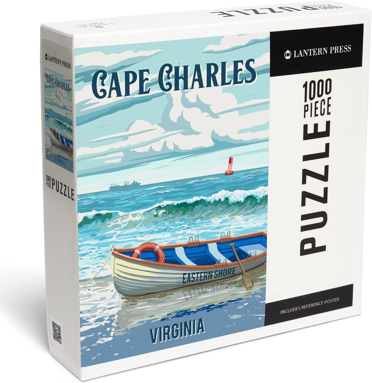 Cape Charles, Virginia, Eastern Shore, Lifeboat on Beach (1000 Piece Puzzle, Challenging Jigsaw Puzzle for Adults, Made in USA)