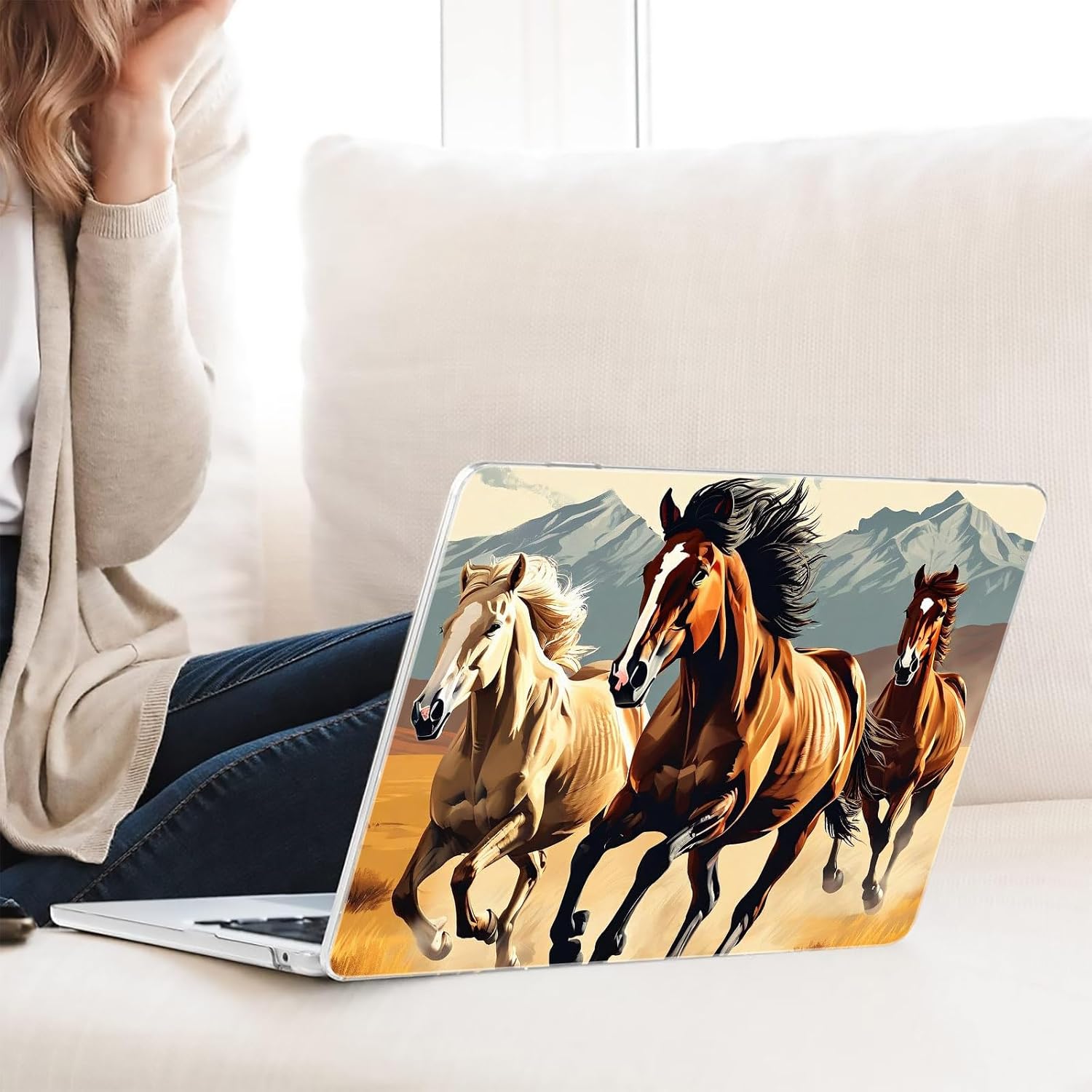 Compatible with MacBook Neo 13-inch, Hard Shell Case with Keyboard Cover and Screen Protector (A3404 A18 Pro chip, 2026 Release) - Horse MC21949