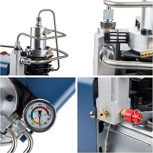 Miniatura 4 de CREWORKS Bomba de compresor de aire eléctrica de alta presión 4500 PSI30 MPA 300 BAR Bomba de aire rifle de aire PCP Estación de llenado de