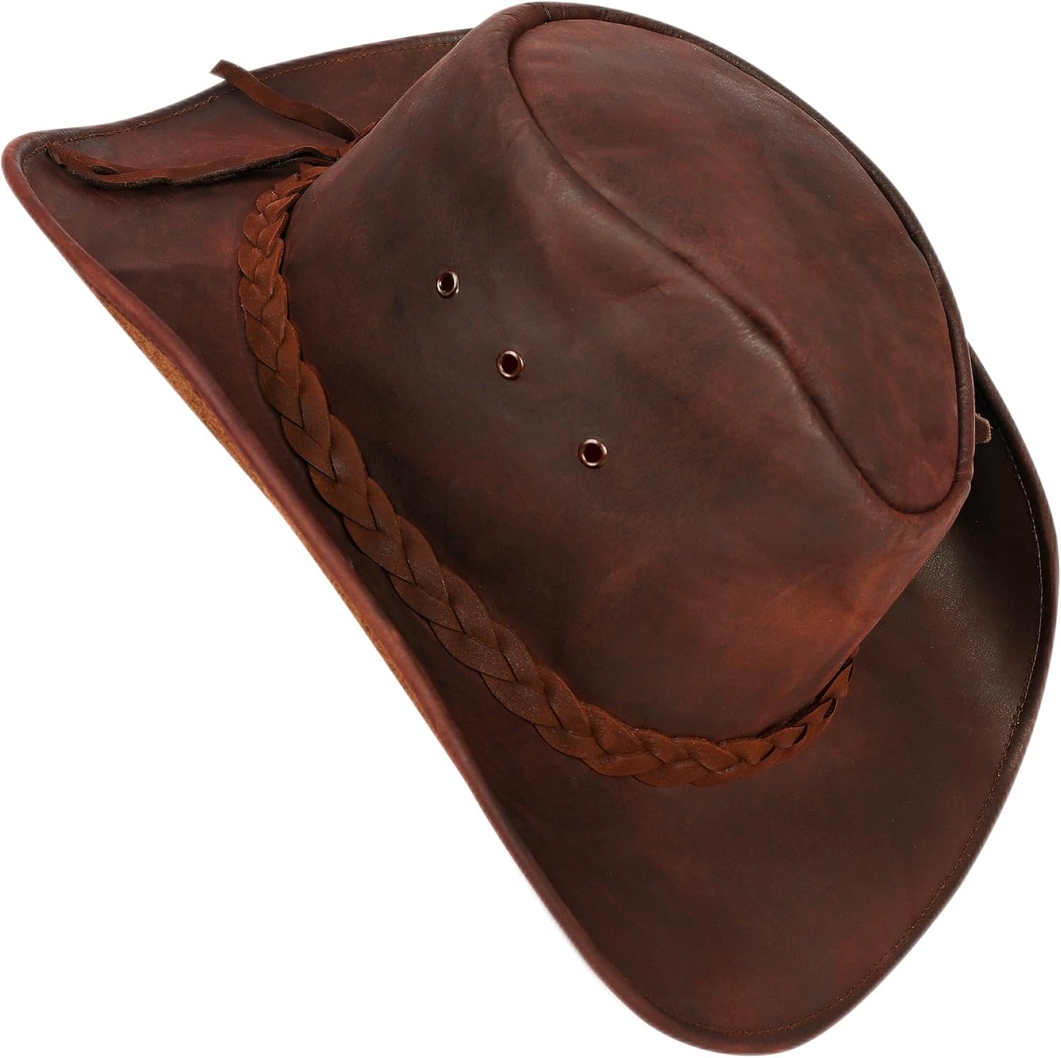 Echter Leder Cowboyhut Von Pamposh - Leicht & Formbar Für Herren Und Damen