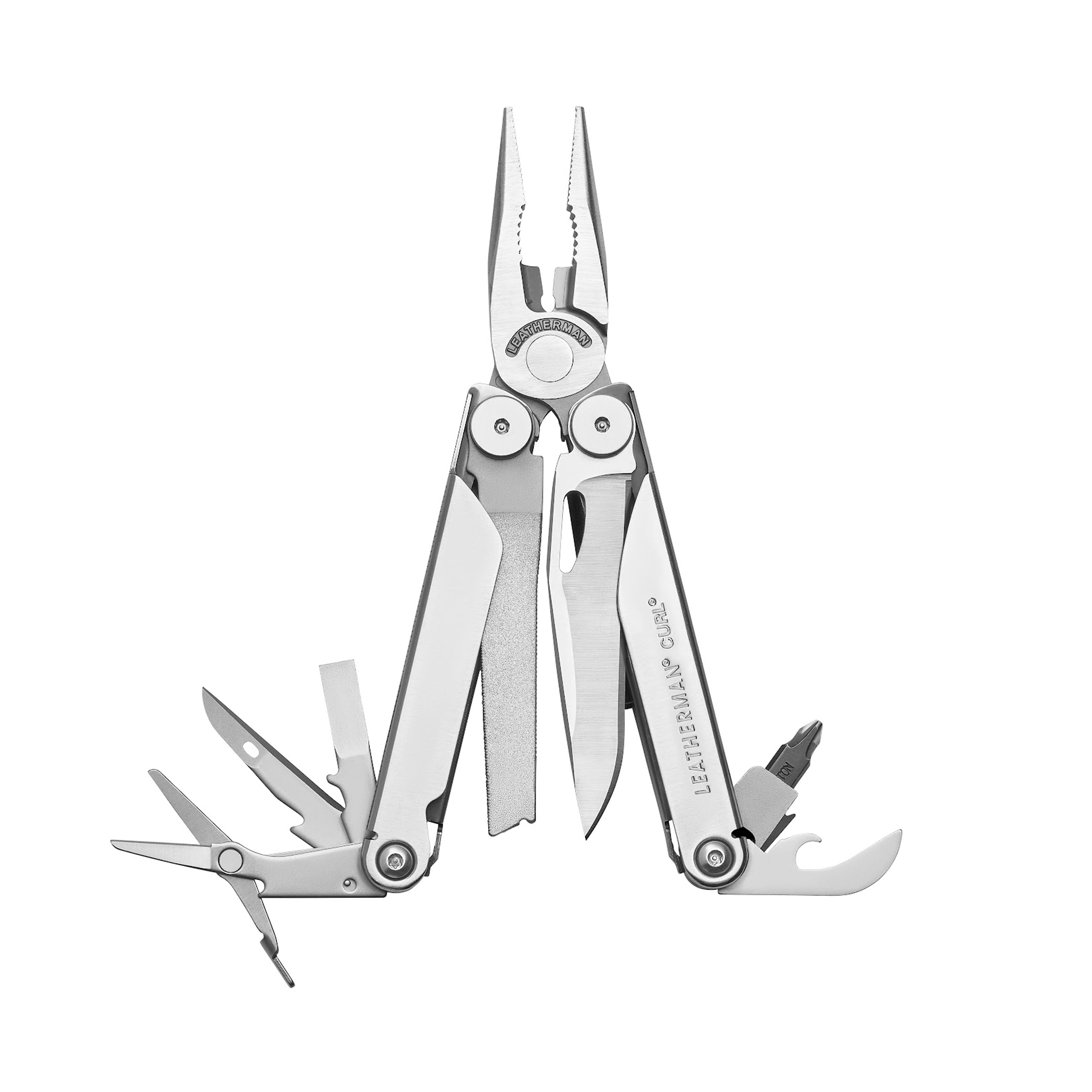 Leatherman Curl Outil Multifonction, Acier Inoxydable | 15 Outils pour l'Extérieur et le Camping