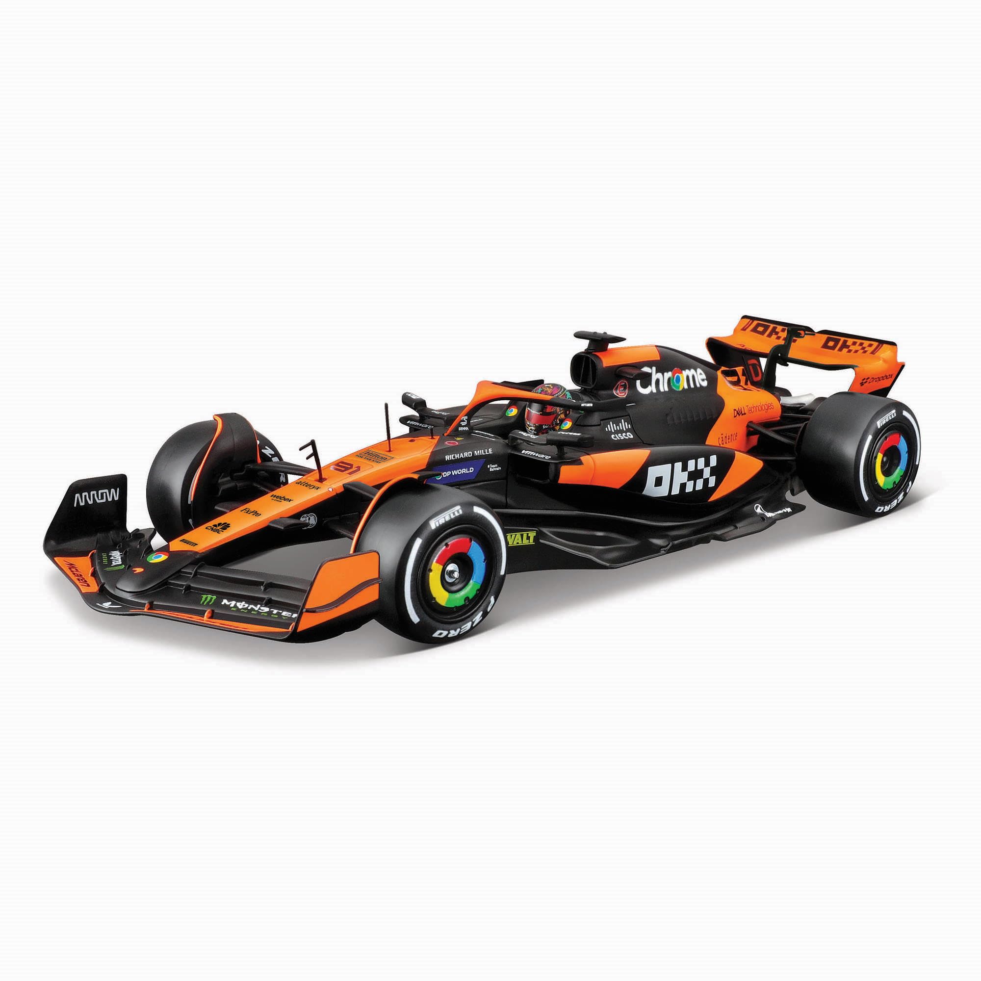 Bburago Build-It-Yourself Die-Cast Formula 1 F1 Model Kit - Mclaren MCL38 - Piastri - 1:24 Scale - Exceptionally Detailed Collectable Replica Race Car, Multiple Colours