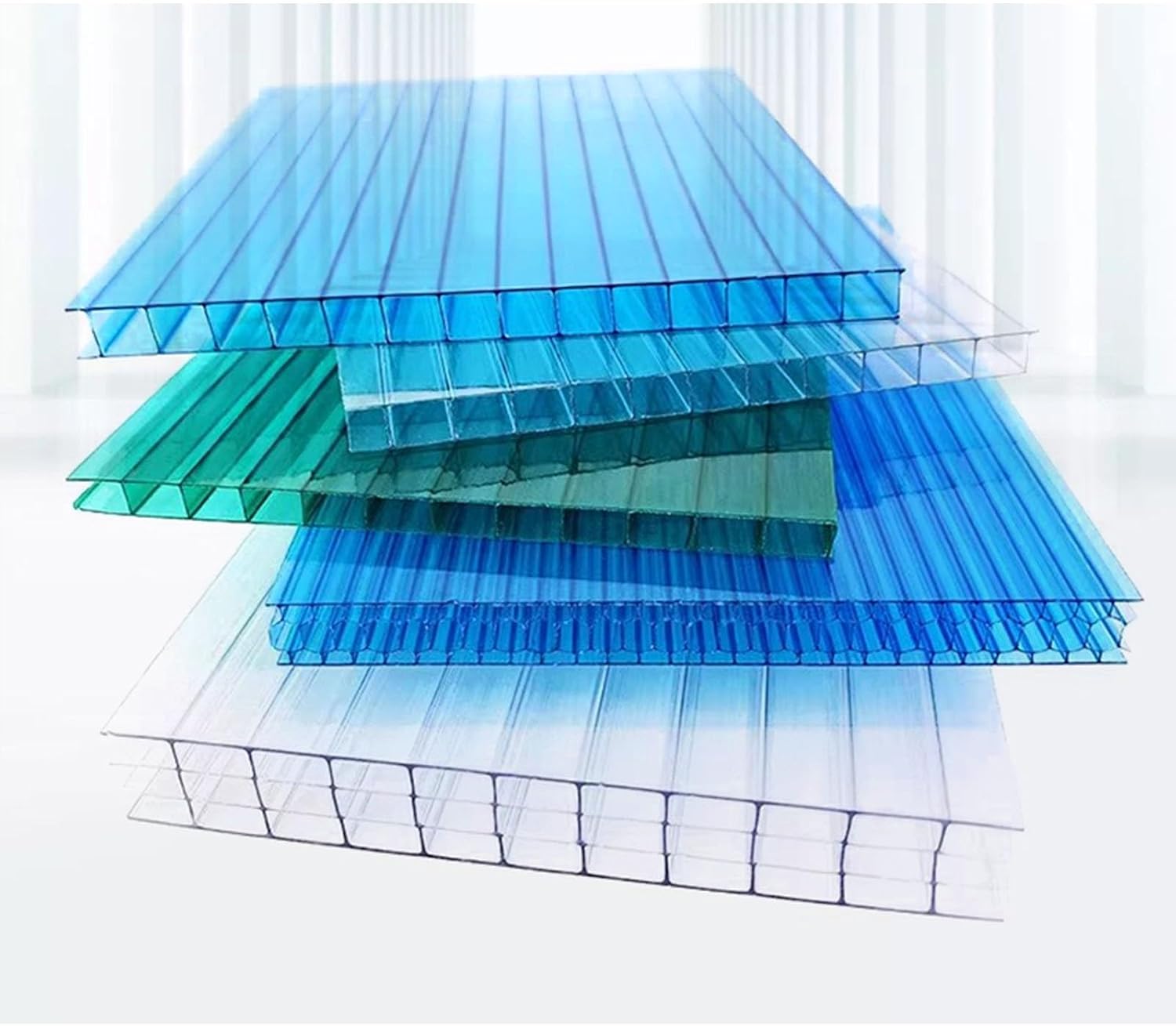 20PCS Polycarbonate Roof Sheets, Roof Insulation Sheets, Cold Frame Replacement Sheets, Suitable for Greenhouse Shed Roofs, Carports Easy to Cut(White,120X105cm-6mm)