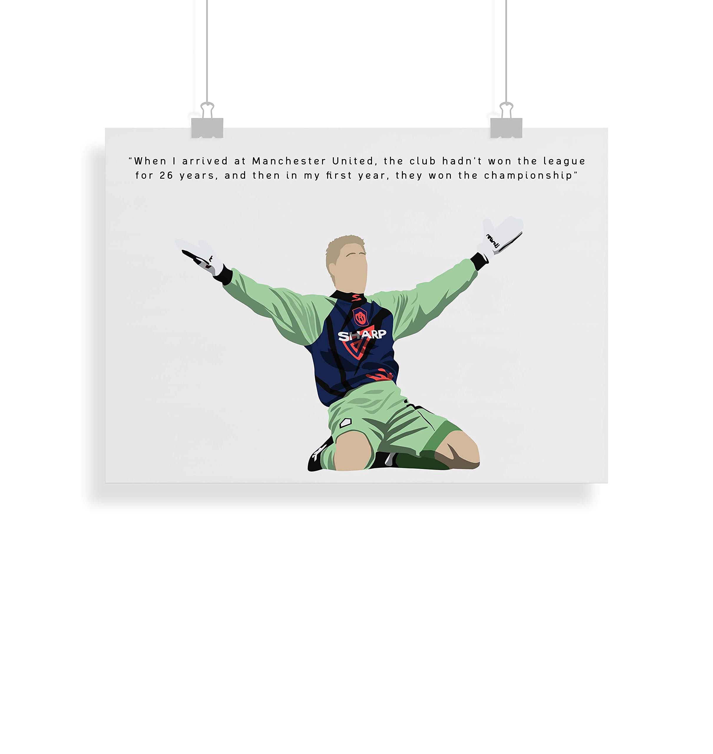 Peter Schmeichel Quote Print Manchester Soccer Poster