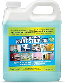 Dumond Confined Space Paint Strip Gel, Remove Up to 15 Layers of Latex, Oil, Acrylic & Water-Based Coatings from Small Spaces, Closets, Furniture, Sheds, Attics & More, Citrus Lime Aroma, 1 Quart