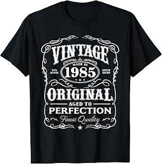 Vintage Made In 1985 T-Shirt 33rd Birthday Gift T-Shirt
