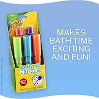 Vista 7 de Crayola Taste Beauty Bathtub Markers, Washable Markers for Baths in Green, Red, Blue, Purple, and Orange