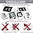 Alcarefam Extra Large Blood Pressure Cuff, 9-21 (22-54CM) XL Cuff Compatible with Omron BP Monitor, Replacement X-Large Cuff for Adult Big ARM, with 6 Connectors