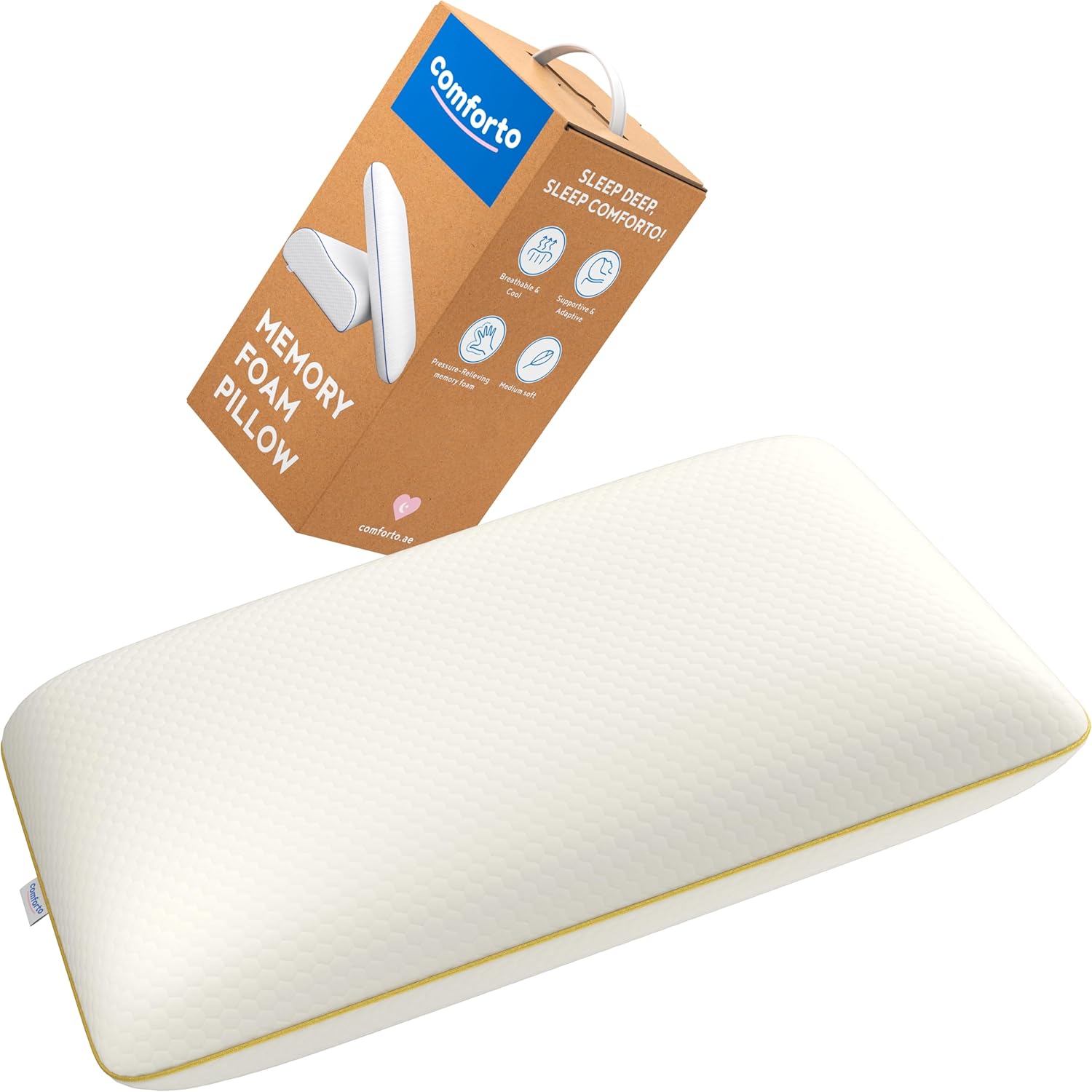 Orthopedic Cervical Pillow – Memory Foam Neck Pillow for Sleeping – Contour Ergonomic Pillow for Neck and Shoulder Pain Relief