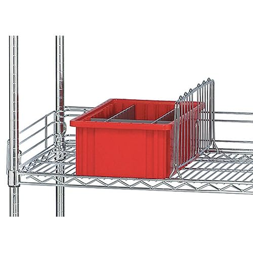 Quantum Storage Systems Repisa lateral SL18 para unidades de estantería de alambre profundo de 18 pies, acabado cromado, 1' ancho x 18' largo x 4'