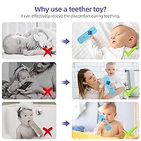Vista 3 de Chuya Mordedores remotos de silicona para bebés, juguetes para dentición para TV, para bebés de 3-6-12-18 meses, juguetes para masticar para aliviar