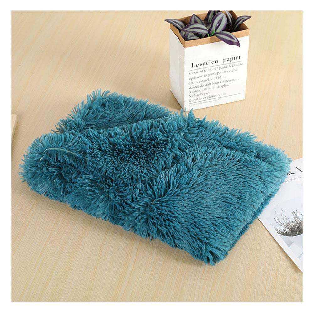 YAOTT Fluffy Plush Soft Warm Washable Blanket for Dogs and Cats Calming Anti-Anxiety Blankets for Pets and Puppies Warm Cozy Throws for Pets Sofa Bed Cyan 78×54CM