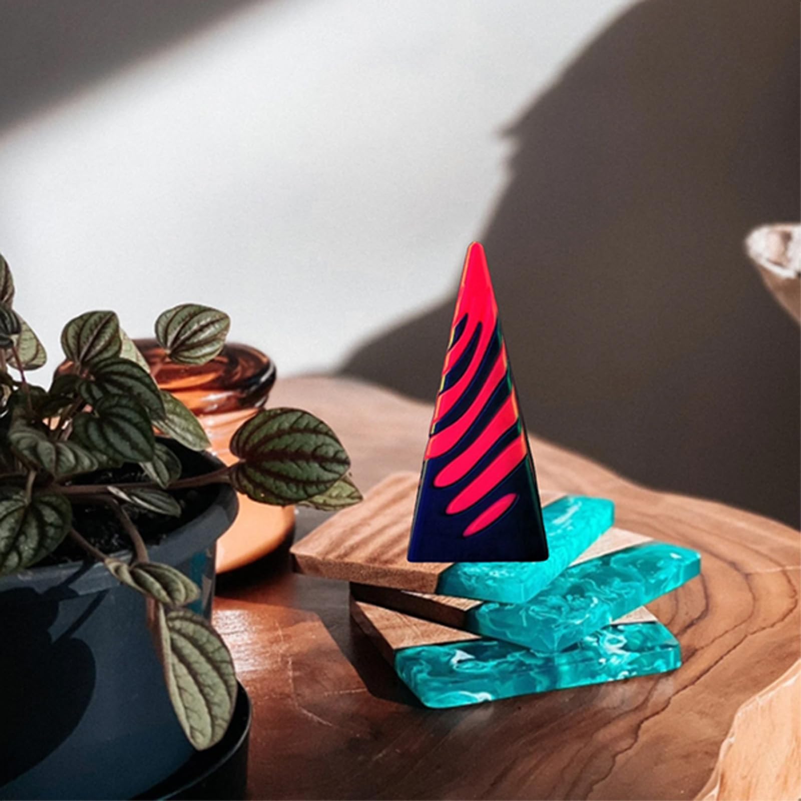 Vordpe Spiraal Fidget-Speelgoed - 3D-Bedrukt Spiraalkegel, Tandwielspinner voor Standbeeld en Desktopdecoratie (Kegel