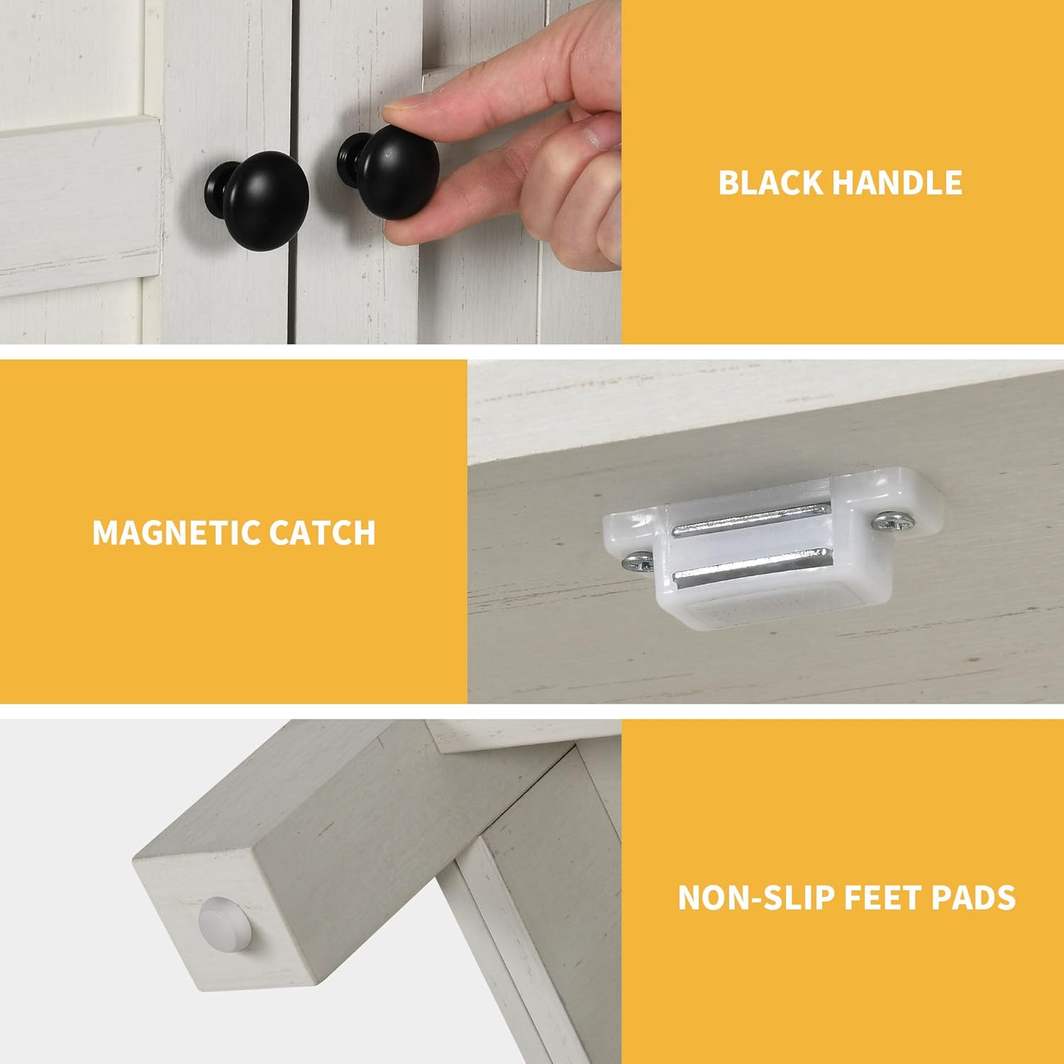 DWVO 64.5" H Kitchen Pantry Cabinet, Storage Cabinet with Barn Doors, 2 Drawers and Adjustable Shelves, Farmhouse Cupboard for Dining Room, Living Room, Bathroom, Off White