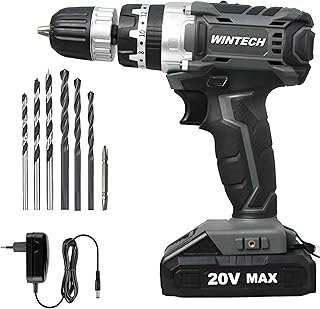 WINTECH PRO 20V Cordless Impact Drill WT CM18-35 | 32Nm | 3 Mode Function | 0–1450 RPM | 10mm Keyless Chuck |18 Torque Set... Price In India