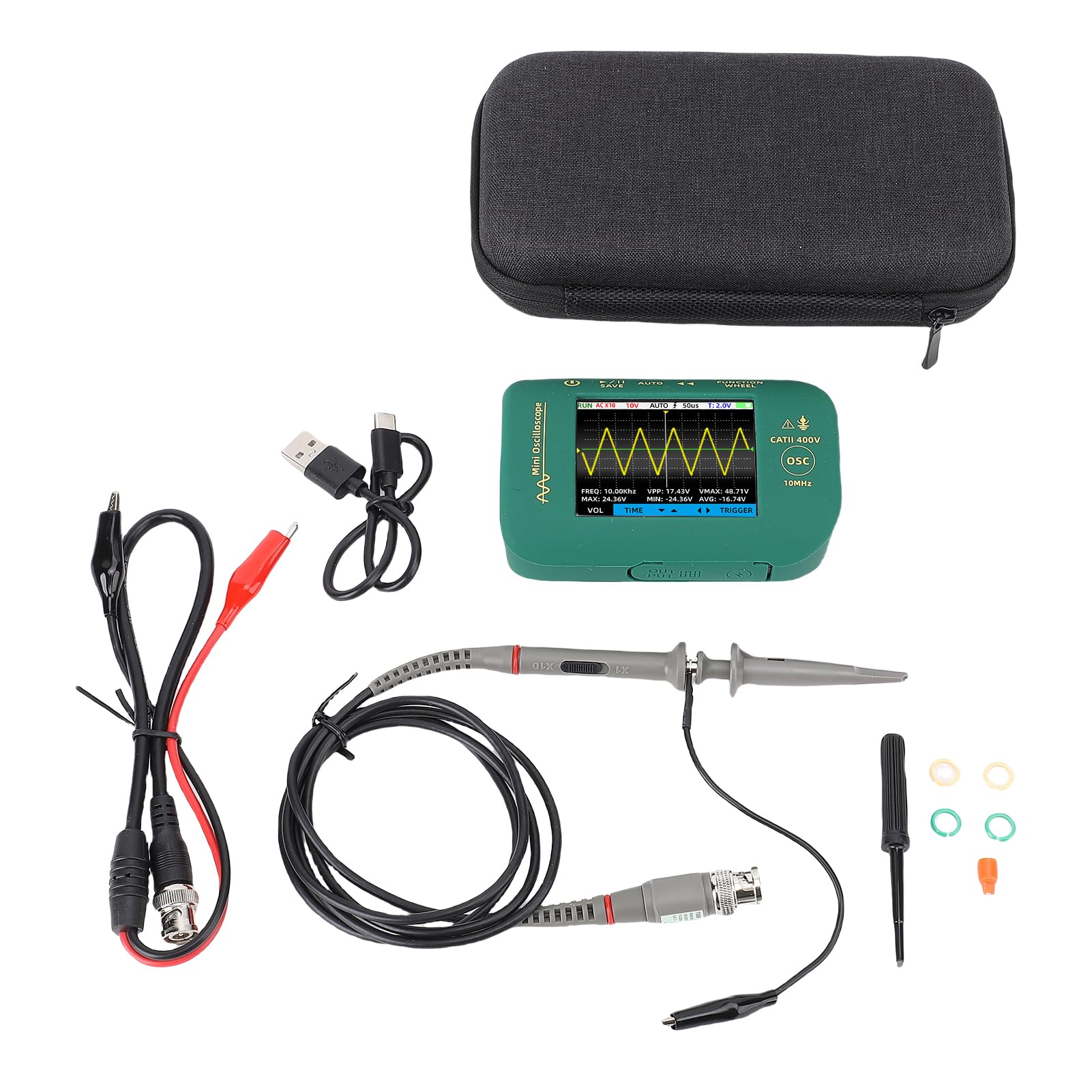 Oscilloscopio Digitale Portatile Display Clear 10MHz Facile Collegare Oscilloscopio Accurato Ed Efficace Multimetro Automotio Digital Scope Osciloscopio Channel Rigol