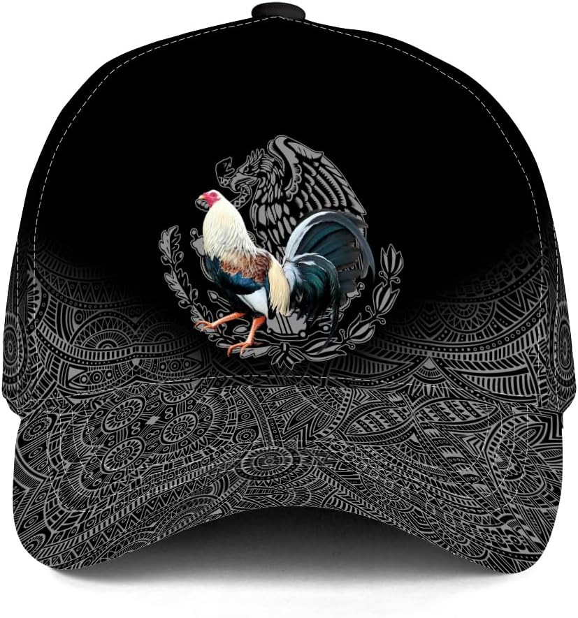 Vybonz Personalized Mexico Hat, Mexico Hats Men Women, Mexico Gorras para Baseball Caps, Mexico Eagles Flag Rooster Gifts