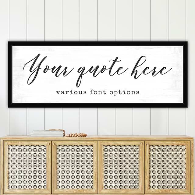 Custom Wall Art Canvas Personalized Quotes for Living Room or Bedroom, U...