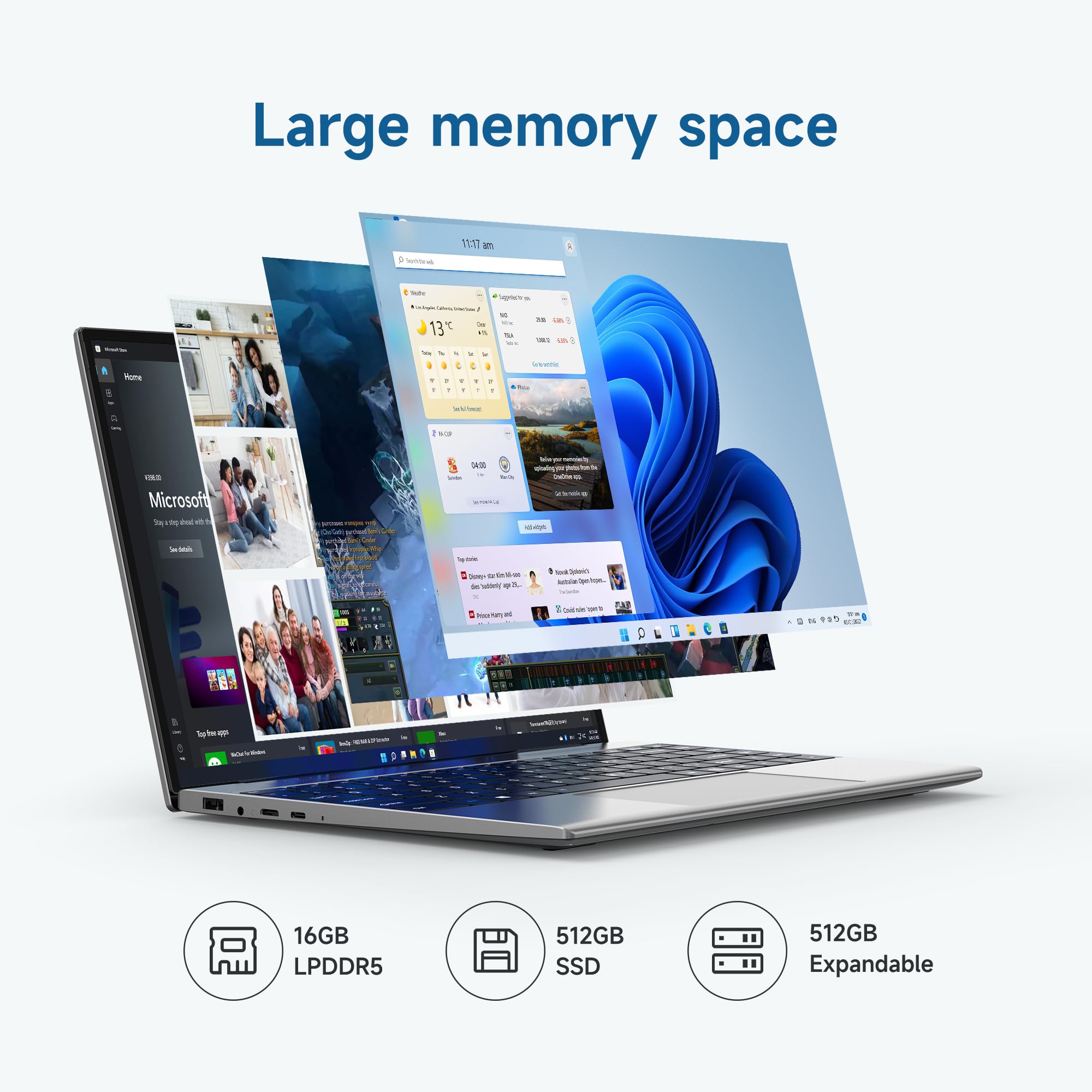 ALLDOCUBE GT Book 13 Plus PC Portable, Laptop 13.5 Pouces Écran FHD