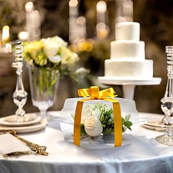 Bright Creations Corsage Boxes - 20-Pack, 4.9 x 4.1 x 3 In Clear Plastic - Plastic Holder & Boutonniere Storage Cases - Floral Gift Boxes for Weddings & Proms