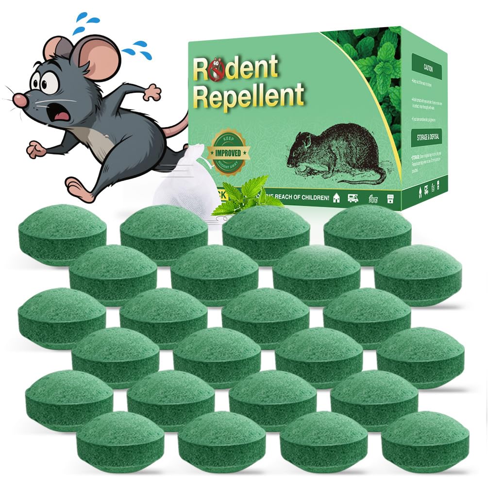 Photo 1 of * A FEW MISSING* 26-Pack Rodent Repellent Peppermint Oil Balls for Car Engines & Indoor Use, High Potency Mouse Deterrent Pouches for House, RV, Attic, Garage, Plant-Based Pest Control for Mice & Rats(8% Oil Formula)
