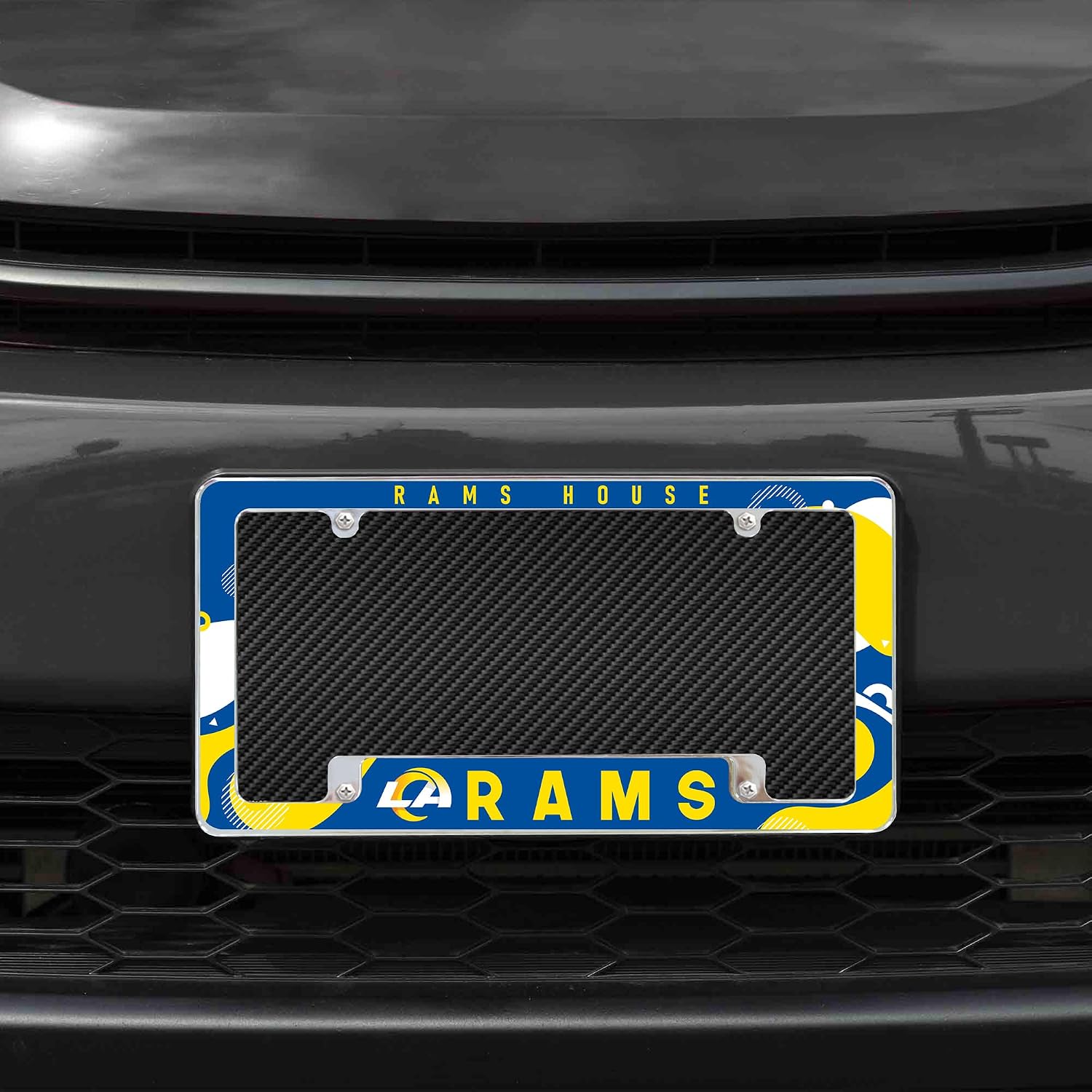 Rico Industries NFL Football Wave 12" x 6" Chrome All Over Automotive License Plate Frame for Car/Truck/SUV