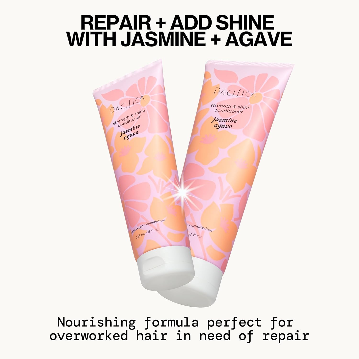 Pacifica Jasmine Agave Strength & Shine Conditioner – Repair Treatment for Dry, Damaged & Bleached Hair, Strengthens & Restores Shine, Clean Beauty, Vegan Cruelty-Free Dermatologist Tested - Image 2