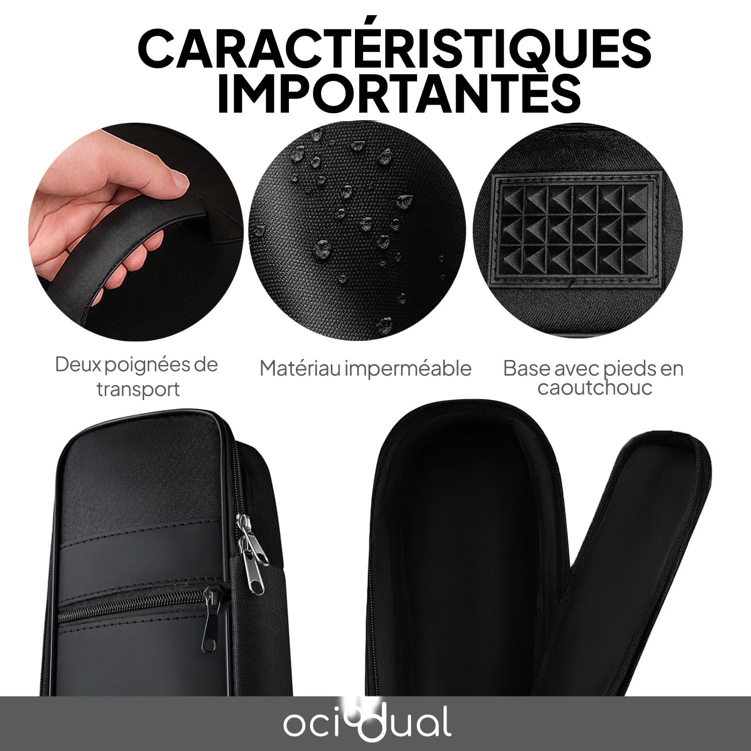 OcioDual Housse Guitare Classique, Housse Guitare Acoustique, Acoustic Guitars Case, Backpack with Exterior Pocket and Carry Handle, Padded, Rubber Base, Waterproof, Electric Guitars Tota