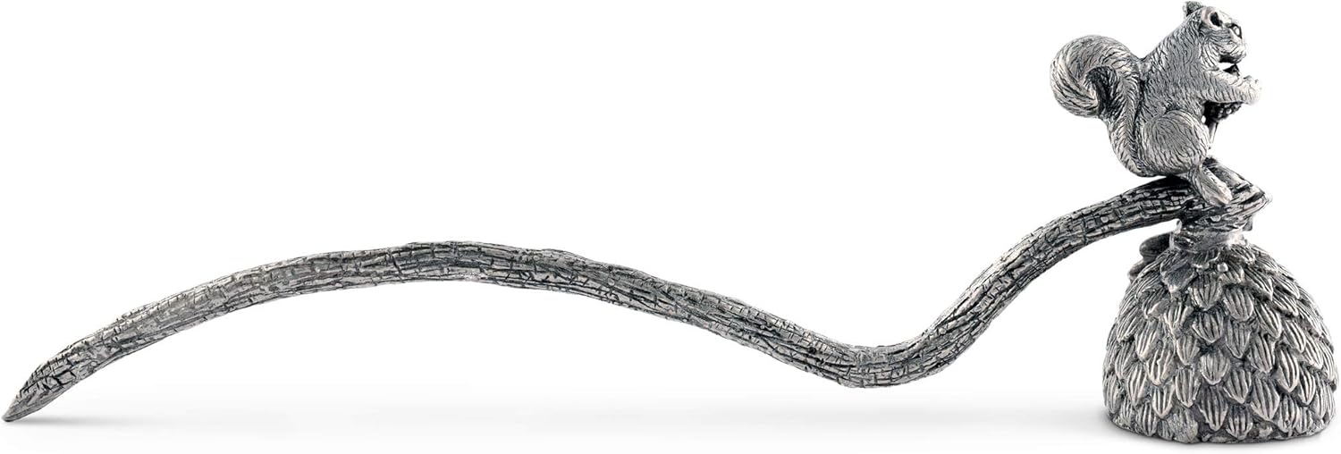 Vagabond House Pewter Squirrel Candle Snuffer 10" Long